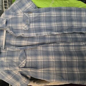 Wolverine Blue Casual Button Down Shirt